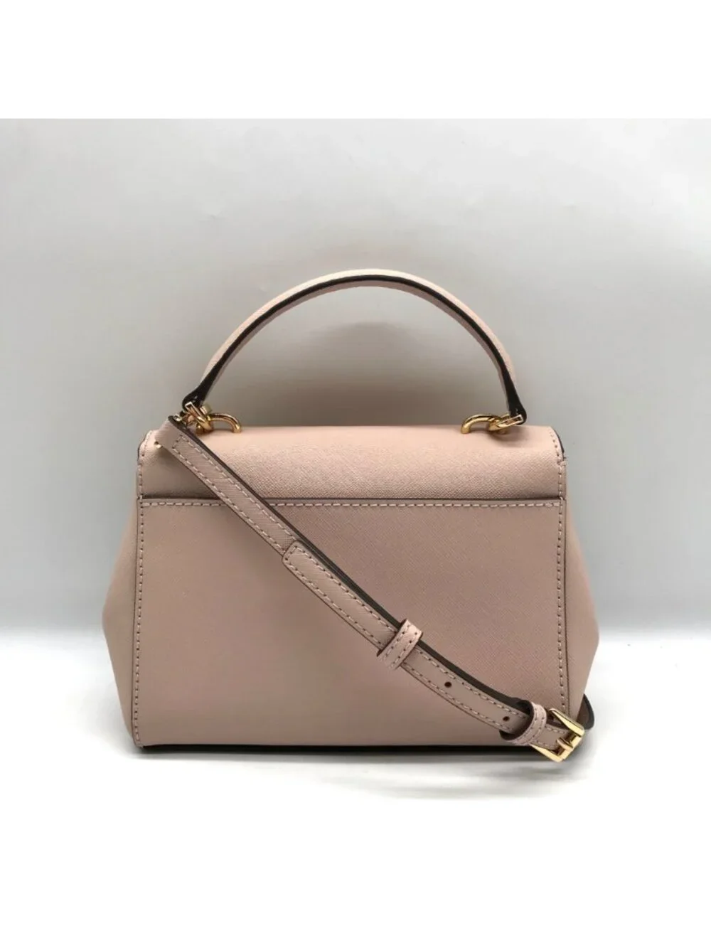 Michael Kors Soft Pink Saffiano Leather Ava Convertible Satchel